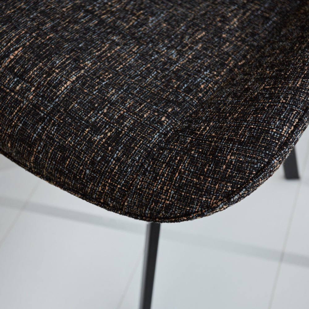 Esszimmerstuhl Jada Chenille Dimehouse Schwarz LxBxH 79x57x53 Stoff Stimmungsvolles Fotodetail