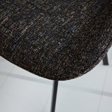 Esszimmerstuhl Jada Chenille Dimehouse Schwarz LxBxH 79x57x53 Stoff Stimmungsvolles Fotodetail