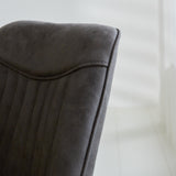 Esszimmerstuhl Jada Ecoleer Dimehouse Anthrazit LxBxH 79x57x53 Öko-Leder Stimmungsvolles Fotodetail