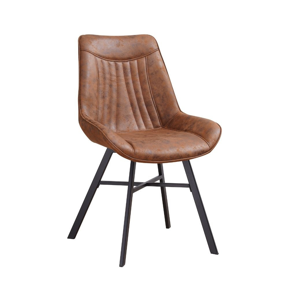 Esszimmerstuhl Jada Ecoleer Dimehouse Cognac LxBxH 79x57x53 Öko-Leder Weißes Foto diagonale Vorderansicht