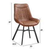 Esszimmerstuhl Jada Ecoleer Dimehouse Cognac LxBxH 79x57x53 Ecoleather Weiß Fotogrößenangabe