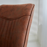 Esszimmerstuhl Jada Ecoleer Dimehouse Cognac LxBxH 79x57x53 Öko-Leder Stimmungsvolles Fotodetail