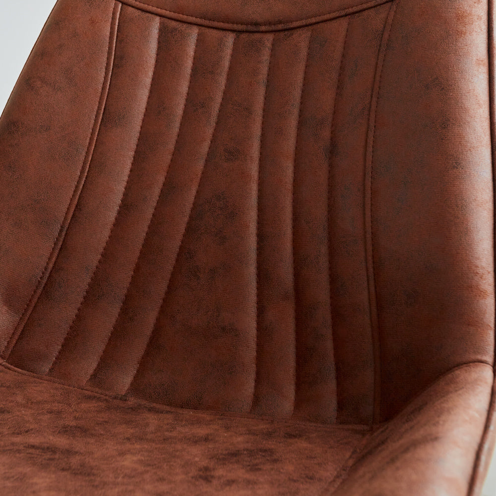 Esszimmerstuhl Jada Ecoleer Dimehouse Cognac LxBxH 79x57x53 Ecoleather Atmosphere Foto-Farbmuster