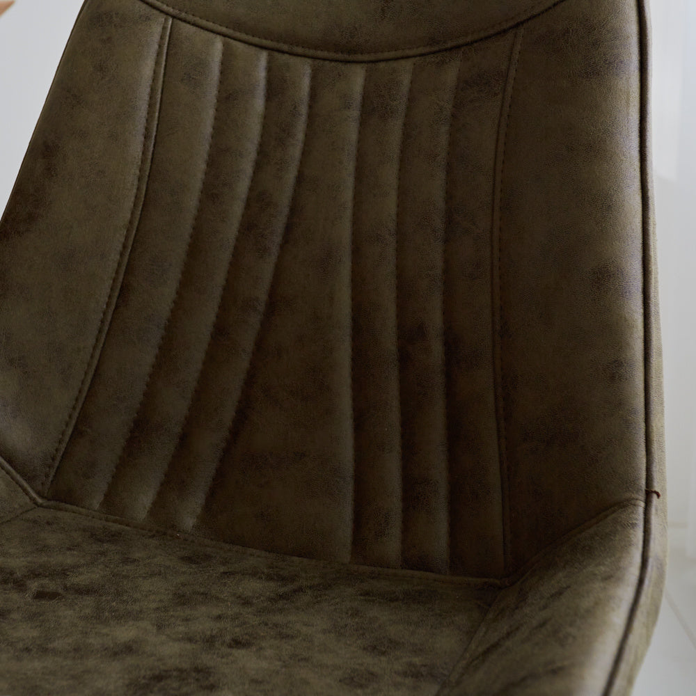 Esszimmerstuhl Jada Ecoleer Dimehouse Grün LxBxH 79x57x53 Öko-Leder Stimmungsvolles Fotodetail