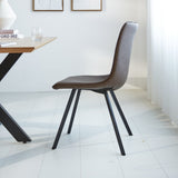 Esszimmerstuhl Jimmy Kunstleder Dimehouse Taupe LxBxH 75x57x51 Kunstleder Stimmungsvolle Foto-Seitenansicht