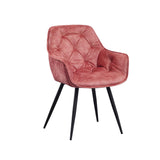 Esszimmerstuhl Audrey Dimehouse Rosa LxBxH 71x68x49 Stoff Weißes Foto, diagonale Vorderansicht