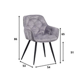Esszimmerstuhl Audrey Dimehouse Grau LxBxH 71x68x49 Stoff Weiß Fotogrößenangabe