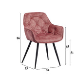 Esszimmerstuhl Audrey Dimehouse Rosa LxBxH 71x68x49 Stoff Weiß Fotogrößenangabe
