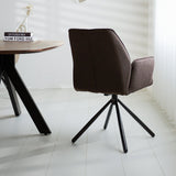 Esszimmerstuhl Novan Bouclé Dimehouse Braun LxBxH 67x59x57 Stoff Stimmungsvolle Fotodiagonale Rückansicht