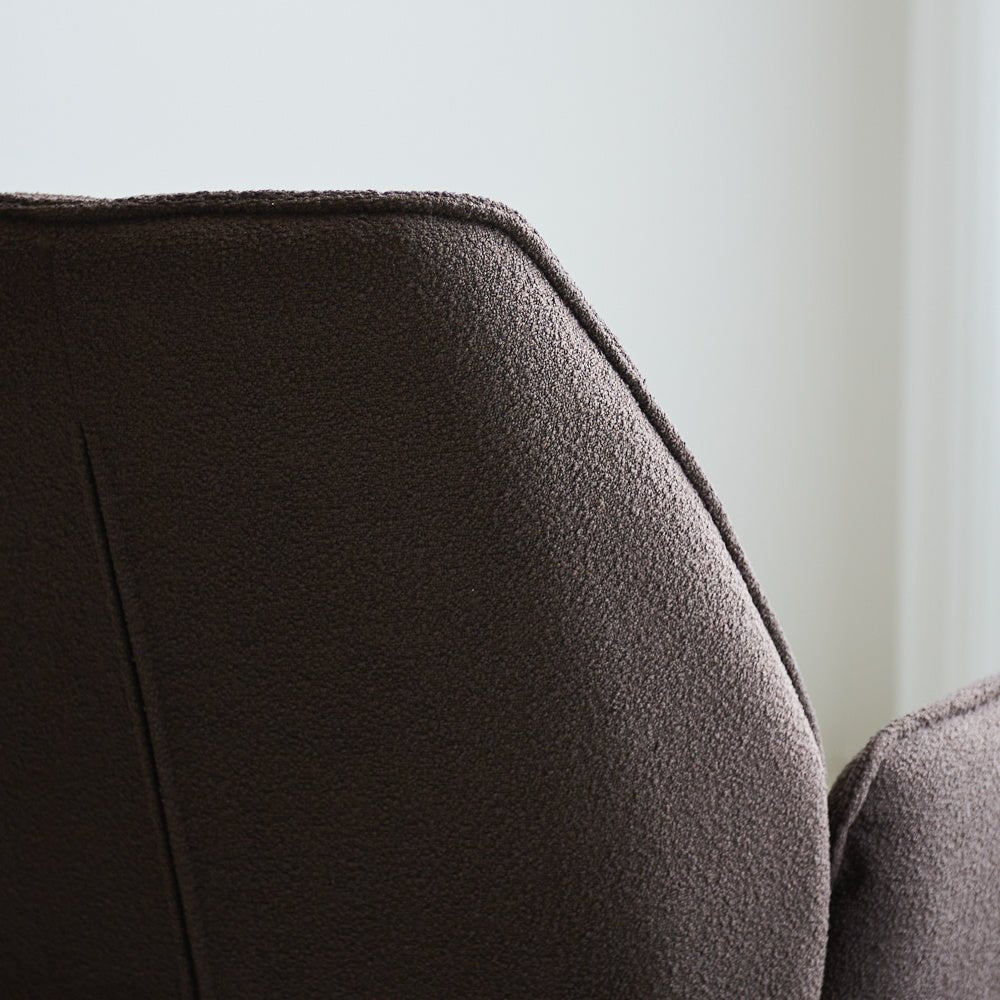 Esszimmerstuhl Novan Bouclé Dimehouse Braun LxBxH 67x59x57 Stoff Stimmungsvolles Fotodetail
