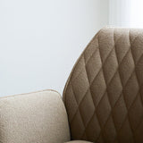 Esszimmerstuhl Novan Bouclé Dimehouse Taupe LxBxH 67x59x57 Stoff Stimmungsvolles Fotodetail