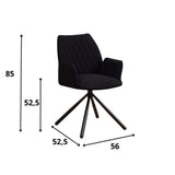 Esszimmerstuhl Novan Bouclé Dimehouse Schwarz LxBxH 67x59x57 Stoff Weiß Fotogrößenangabe