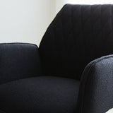 Esszimmerstuhl Novan Bouclé Dimehouse Schwarz LxBxH 67x59x57 Stoff Stimmungsvolles Fotodetail