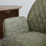 Esszimmerstuhl Novan-Chenille Dimehouse Grün LxBxH 71x64x56 Stoff Stimmungsvolles Fotodetail
