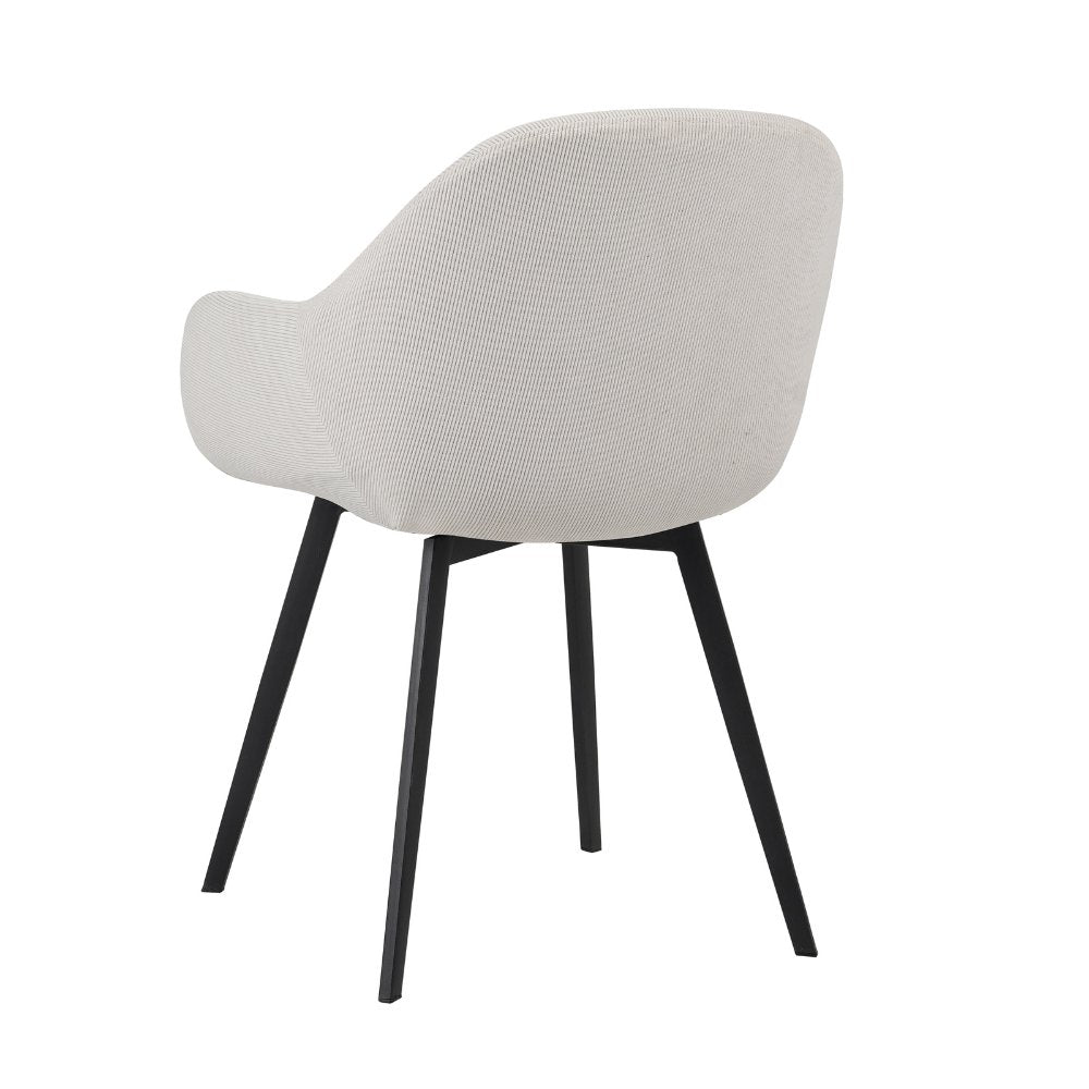 Esszimmerstuhl Remy Dimehouse Beige LxBxH 64x59x58 Weißfoto schräger Hinteransicht