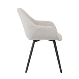 Esszimmerstuhl Remy Dimehouse Beige LxBxH 64x59x58 Weißfoto Seitenansicht