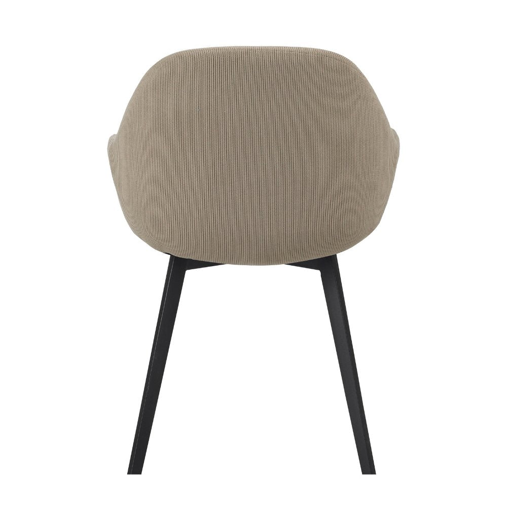 Esszimmerstuhl Remy Dimehouse Taupe LxBxH 64x59x58 Weißes Foto, diagonale Rückansicht