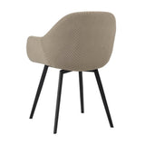 Esszimmerstuhl Remy Dimehouse Taupe LxBxH 64x59x58 Weißes Foto, diagonale Rückansicht