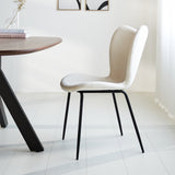 Esszimmerstuhl Sia Dimehouse Weiß LxBxH 72x55x51 Stoff Stimmungsvolle Foto-Seitenansicht