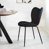 Esszimmerstuhl Sia Dimehouse Schwarz LxBxH 72x55x51 Stoff Stimmungsvolle Foto-Seitenansicht