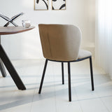 Esszimmerstuhl Tess Dimehouse Taupe LxBxH 65x62x56 Stoff Stimmungsvolle Fotodiagonale Rückansicht