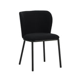 Esszimmerstuhl Tess Dimehouse Schwarz LxBxH 65x62x56 Stoff Weißes Foto, diagonale Vorderansicht