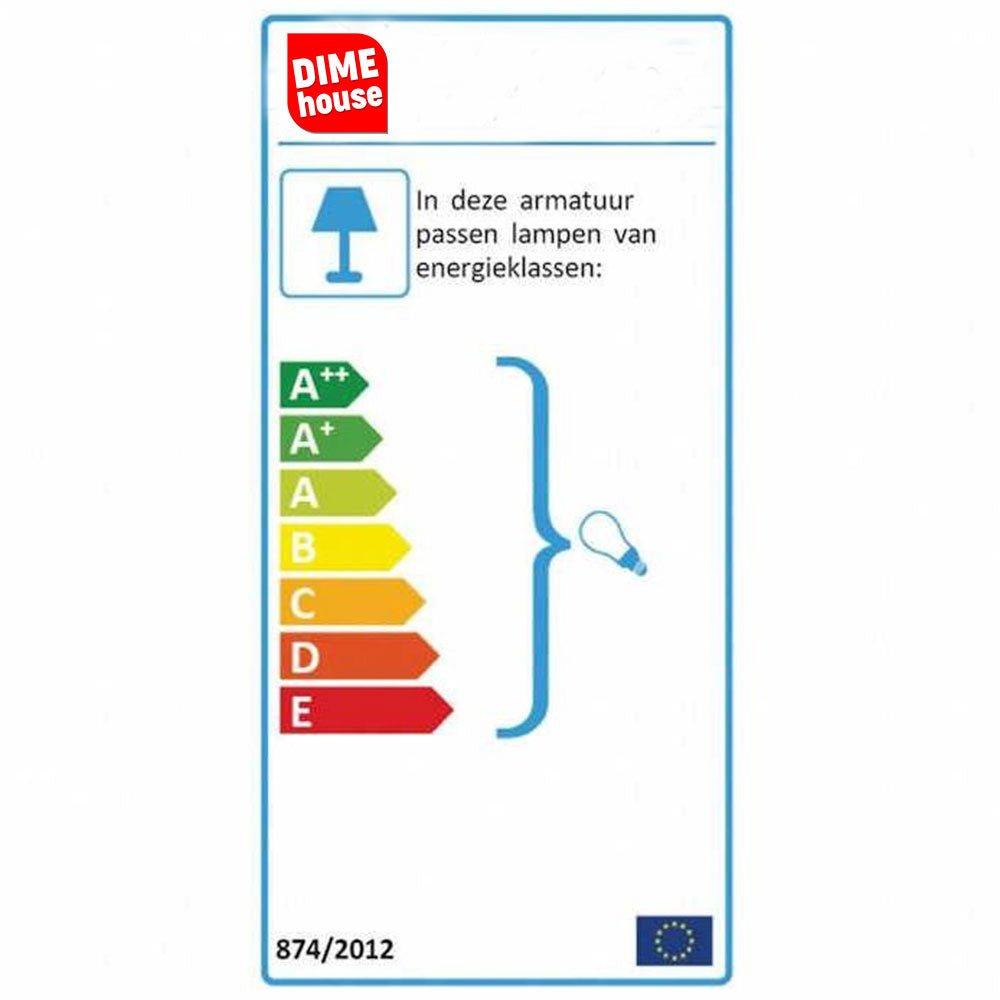 Hängelampe Hugo Dimehouse Anthrazit LxBxH 102x26x19 Glas Energieetikett