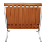 Sessel Expo Dimehouse Cognac LxBxH 80x78x78 Rindsleder Weiß Foto diagonale Rückansicht