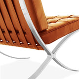 Sessel Expo Dimehouse Cognac LxBxH 80x78x78 Rindsleder Weiß Foto diagonale Rückansicht