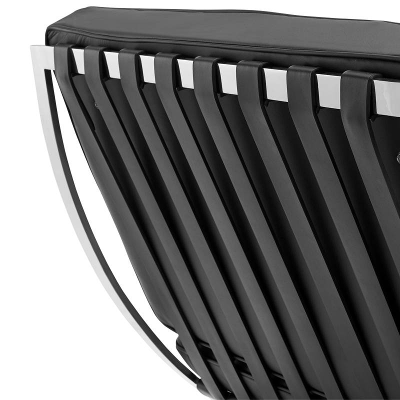 Sessel Expo Dimehouse Schwarz LxBxH 80x78x78 Rindsleder Weißes Fotodetail