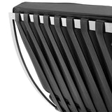 Sessel Expo Dimehouse Schwarz LxBxH 80x78x78 Rindsleder Weißes Fotodetail
