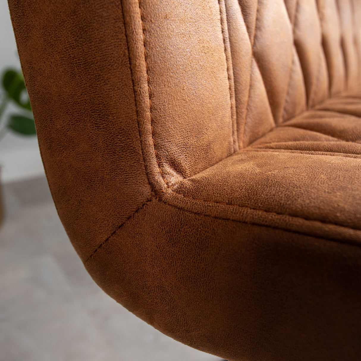 Esszimmerstuhl Dekan Dimehouse Cognac LxBxH 70x58x57 Stoff Stimmungsvolles Fotodetail