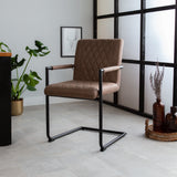 Esszimmerstuhl Dean Dimehouse Taupe LxBxH 70x58x57 Stoff Stimmung Foto schräg von vorne