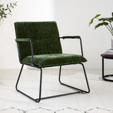 Sessel Hailey Chenille Dimehouse Dunkelgrün LxBxH 66x64x37 Stoff Stimmungsvolles Foto diagonal von vorne