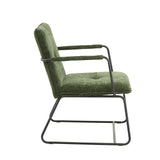 Sessel Hailey Chenille Dimehouse Dunkelgrün LxBxH 66x64x37 Stoff Weißes Foto Seitenansicht