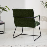 Sessel Hailey Chenille Dimehouse Dunkelgrün LxBxH 66x64x37 Stoff Stimmungsvolle Fotodiagonale Rückansicht