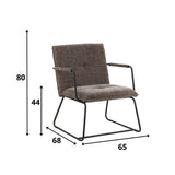 Sessel Hailey Chenille Dimehouse Grau LxBxH 66x64x37 Stoff Weiß Fotogrößenangabe