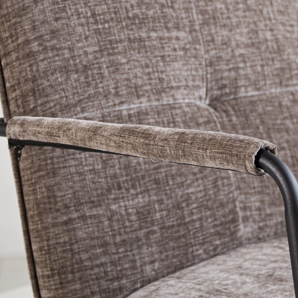 Sessel Hailey Chenille Dimehouse Grau LxBxH 66x64x37 Stoff Stimmungsvolles Fotodetail