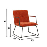 Sessel Hailey Chenille Dimehouse Kupfer LxBxH 66x64x37 Stoff Weiß Fotogrößenangabe