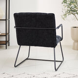 Sessel Hailey Chenille Dimehouse Schwarz LxBxH 66x64x37 Stoff Stimmungsvolle Fotodiagonale Rückansicht