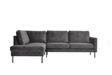 Sofa Gaya DeGeBe Anthrazit Stoff Weiß Foto Vorderansicht