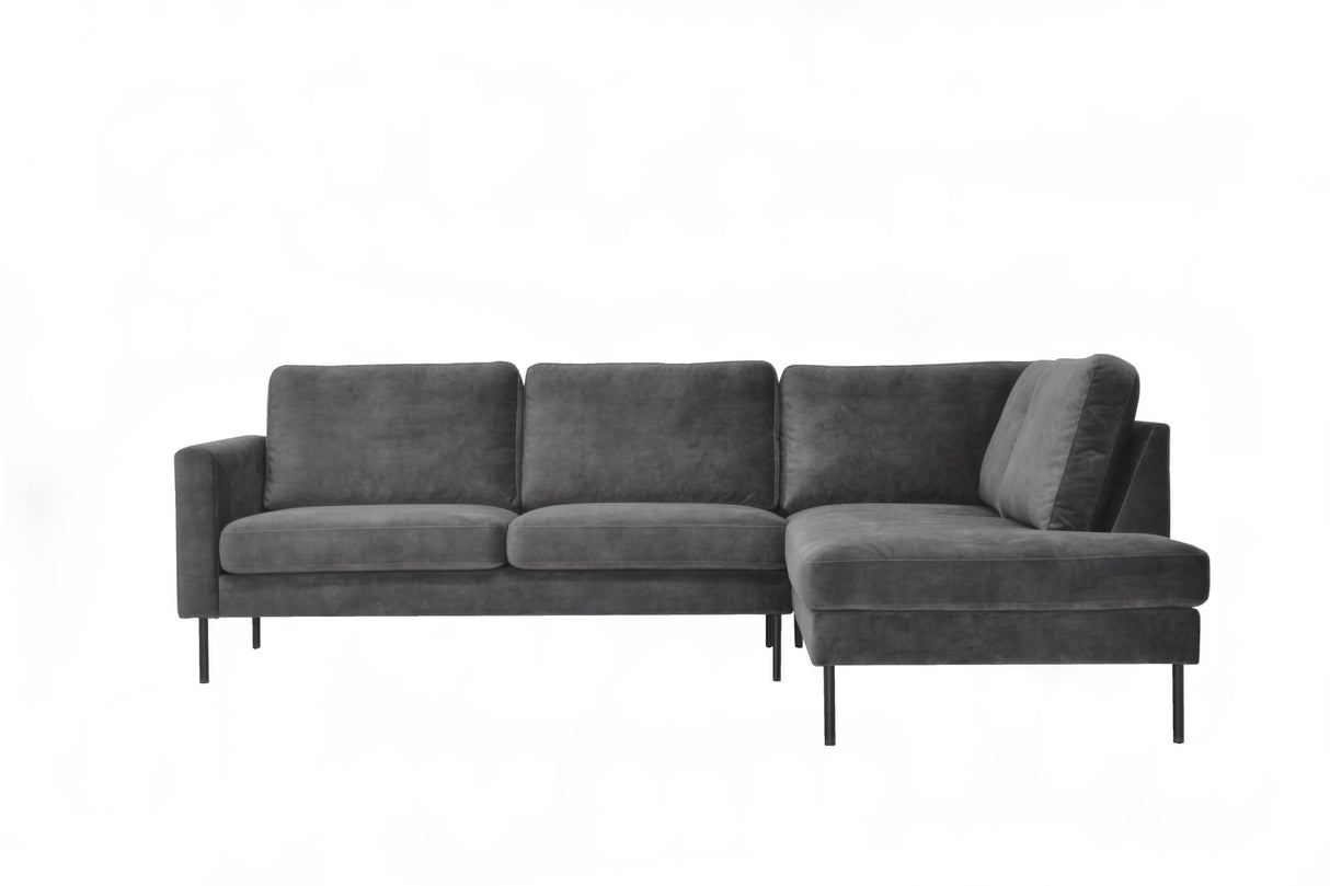 Sofa Gaya DeGeBe Anthrazit Stoff Weiß Foto Vorderansicht