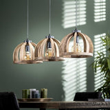 Hängelampe Madri DH Interior Mango LxBxH 102x38x35 Mangoholz Stimmungsvolles Foto diagonal von vorne