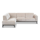 Sofa Chloe DeGeBe Beige Stoff Weiß Foto Vorderansicht