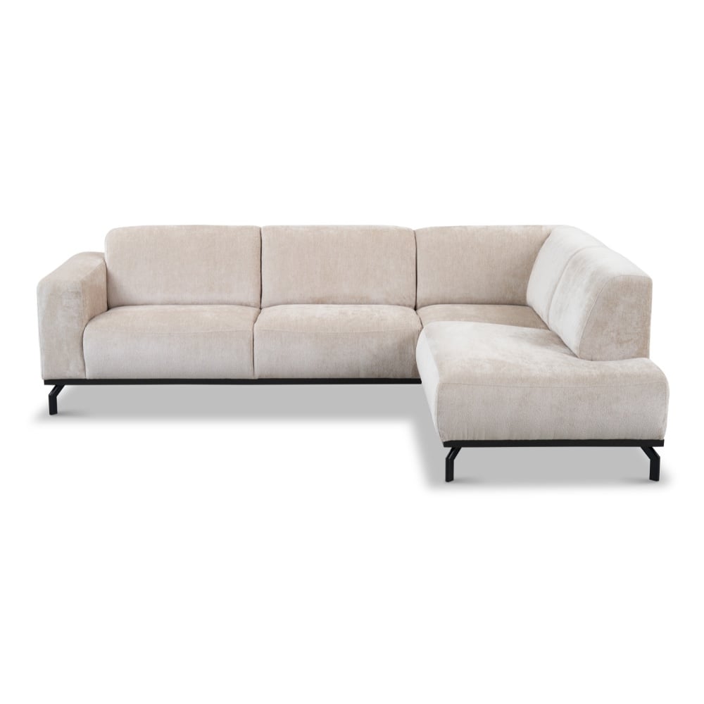 Sofa Chloe DeGeBe Beige Stoff Weiß Foto Vorderansicht