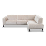 Sofa Chloe DeGeBe Beige Stoff Weiß Foto Vorderansicht