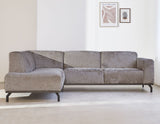Sofa Chloe DeGeBe Taupe Stoff Umgebungsfoto, Vorderansicht