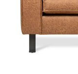 Sofa Tulin DeGeBe Cognac Stoff Weiß Fotodetail
