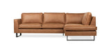 Sofa Tulin DeGeBe Cognac Stoff Weiß Foto Vorderansicht