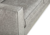 Sofa Tulin DeGeBe Grauer Stoff Weißes Fotodetail